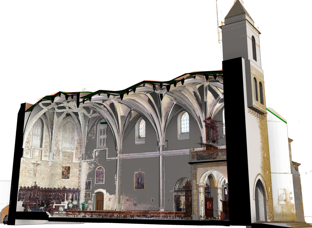 Escaneado láser 3D y modelado BIM de la Iglesia María de la O, Cádiz