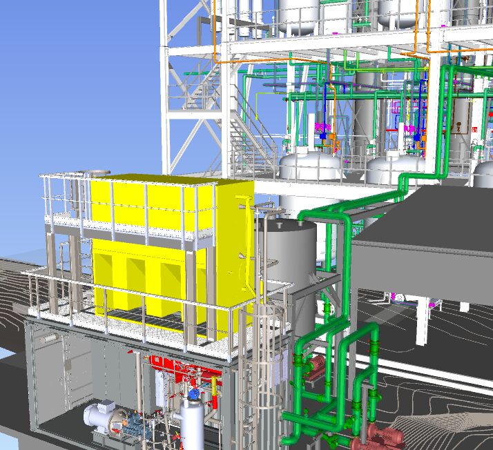 Modelado BIM de equipamiento industrial