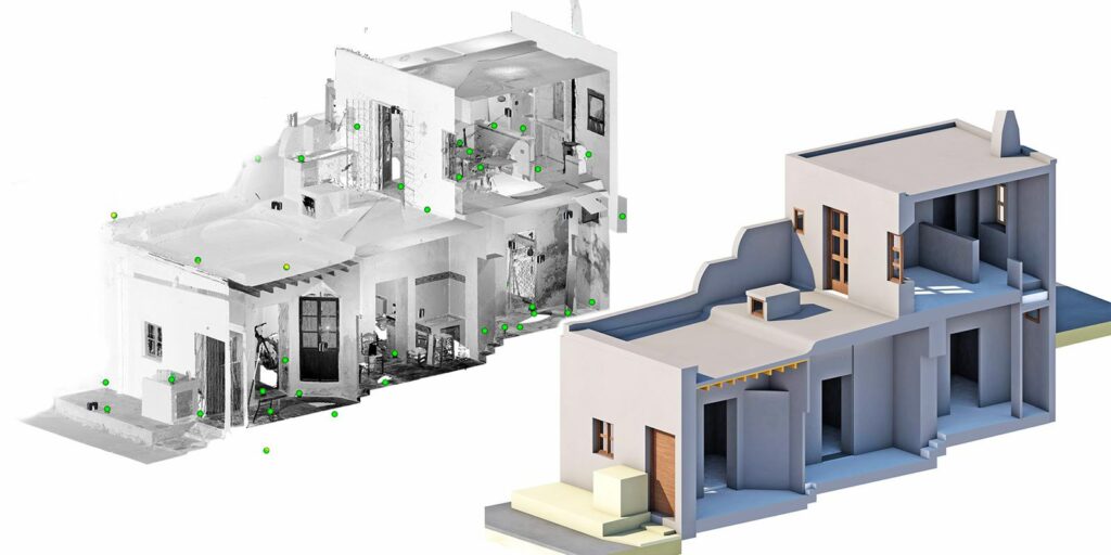 Modelo BIM rehabilitación vivienda unifamiliar, Almería